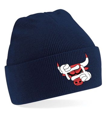 Blondie & Brownie Unisex Mütze Beanie Bulls Basketball Sport Bulle Chicago Kobe