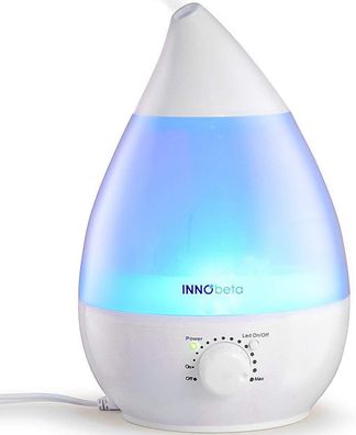 InnoBeta Waterdrop 2,4 Liter Ultraschall Luftbefeuchter Cool Mist mit Filter für Baby