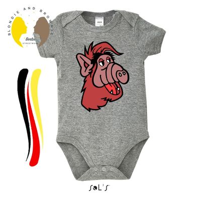 Blondie & Brownie Fun Baby Strampler Body Shirt Alf Melmac Katzen Liebhaber