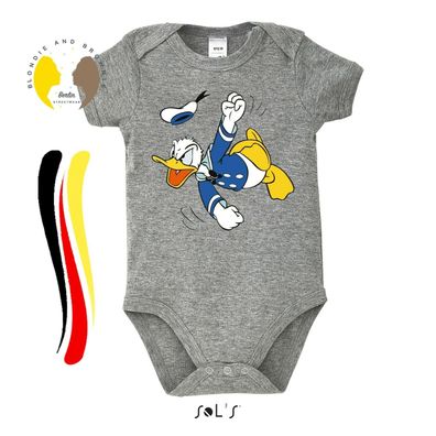 Blondie & Brownie Fun Baby Strampler Body Shirt Donald Angry Duck Wütend Mickey