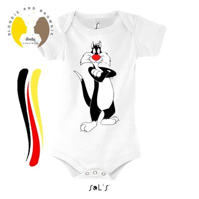 Blondie & Brownie Baby Strampler Body Shirt Silvester Katze Looney Tweety Tunes