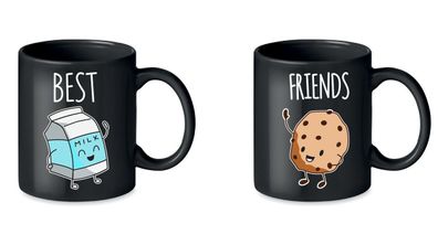 Blondie & Brownie Fun Büro Kaffee Tasse Tee Set Milk & Cookie Sisters Mr Queen