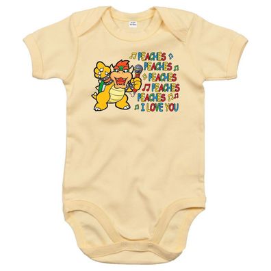 Blondie & Brownie Fun Baby Strampler Body Shirt Bowser liebt Peach Musik Sänger