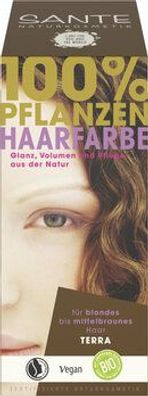 Sante 3x Pflanzen-Haarfarbe terra 100g