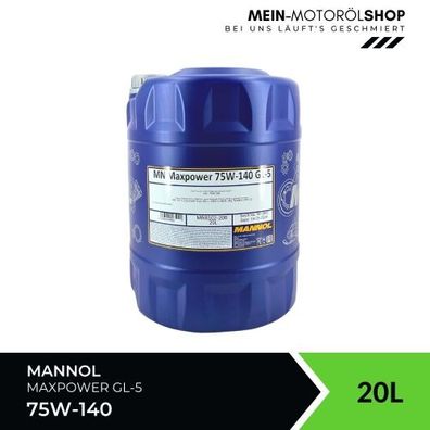 Mannol Maxpower 4x4 75W-140 GL-5 LS 20 Liter