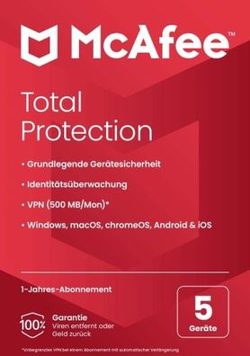 McAfee Total Protection 5-Gerät / 1-Jahr #BOX