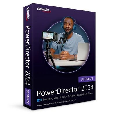 Cyberlink PowerDirector 2024 Ultimate / Dauerlizenz / 1 PC / BOX