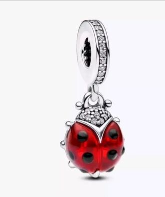 Pandora Element 792571C01 roter Marienkäfer Charm Bead Silber Schmuck