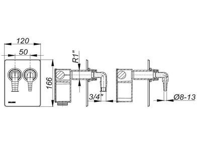 Dallmer 400 Vario 2 Anschlussset Waschgeräte-Siphon 140425