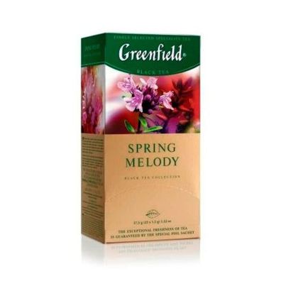 2St. Tee Greenfield SPRING MELODY Schwarzer Tee aromatischem Kräuter + Fruchtaroma