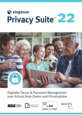 Steganos Privacy Suite 22, 5 Geräte, 1 Jahr, Windows, Download / ESD