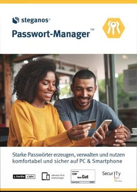 Steganos Passwort-Manager (2024) - 5 Geräte / 1 Jahr (PKC)