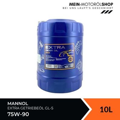 Mannol Extra Gear Oil Getriebeöl 75W-90 GL-4/ GL-5 LS 10 Liter