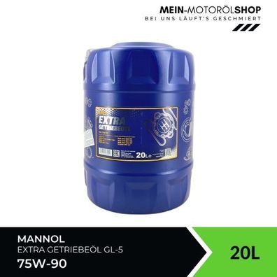 Mannol Extra Gear Oil Getriebeöl 75W-90 GL-4/ GL-5 LS 20 Liter