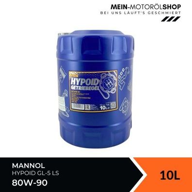 Mannol Hypoid Gear Oil Getriebeöl 80W-90 GL-4/ GL-5 LS 10 Liter