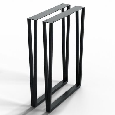 DIY Tischkufen 50x71cm V-Form Tischgestell Esszimmertisch Beine rechteckig schwarz