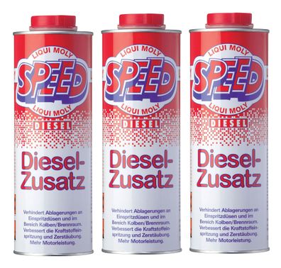 3x LIQUI MOLY 5160 Speed Diesel Zusatz Dieseladditiv Additiv 1L