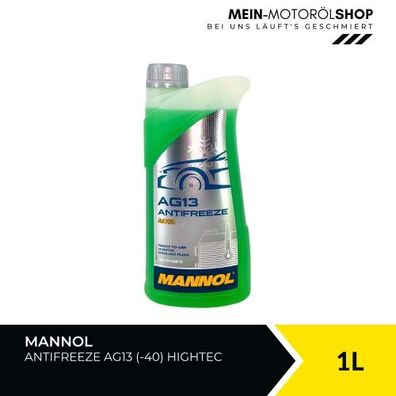 Mannol Antifreeze Kühlerfrostschutz AG13 (-40 °C) Hightec 1 Liter