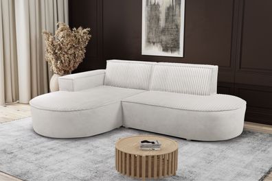 Modernes L-förmiges Designer-Ecksofa Modena Soft Ecru Links