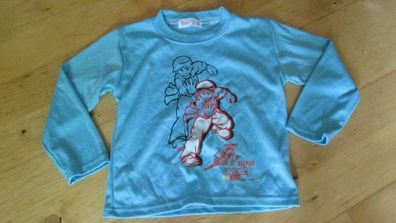 NEU BLAUES Sweater MIT PRINT GR.116 Neuware