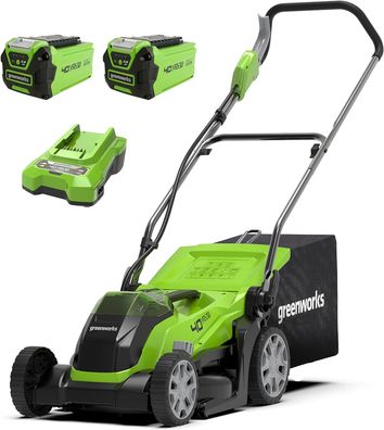 Greenworks 40V Akku-Rasenmäher für Rasenflächen bis 400 m², Schnittbreite 35 cm