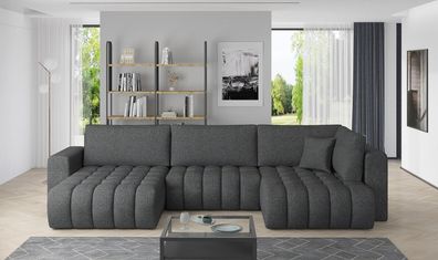 Couchgarnitur BONITO als U Form mit Schlaffunktion Bettkasten Polstergarnitur