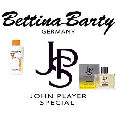 Drogerieartikel der Marken Bettina Barty und John Player Special