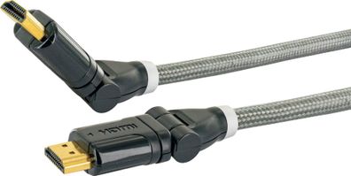 Ainstein High-Speed HDMI Kabel mit Ethernet 1,0m, schwenkbar, 360° HDMI Stecker > ...