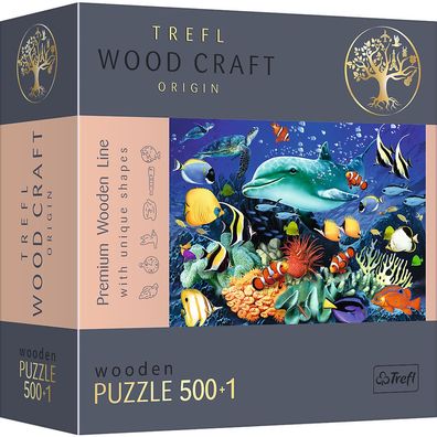 Trefl 20153 Wood Craft Meeresleben 500 + 1 Teile Puzzle