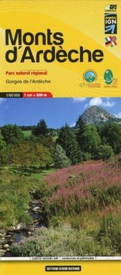 Libris Wanderkarte 11. Monts d'Ard?che 1 : 60 000: Gorges de l'Ard?che. Par ...