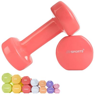 ScSPORTS® Hanteln Vinyl Kurzhanteln 2er Set Hantelset Fitness Gewichte Aerobic