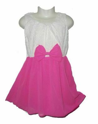 NEU WEISS/ PINK KLEID GR.140 NEU