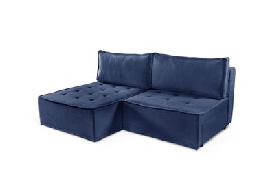Bohoo Mini modernes Ecksofa mit Schlaffunktion Blau Links