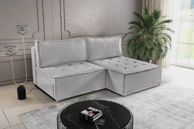 Bohoo Mini modernes Ecksofa mit Schlaffunktion Dunkelbeige Rechts