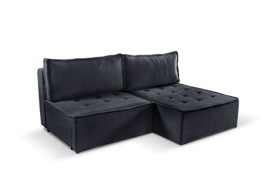 Bohoo Mini modernes Ecksofa mit Schlaffunktion Graphit Rechts