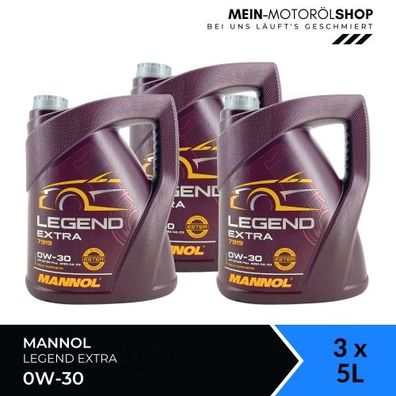 Mannol Legend Extra 0W-30 3x5 Liter