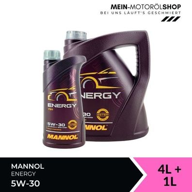 Mannol Energy 5W-30 4 + 1 Liter