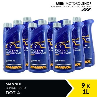 Mannol Brake Fluid DOT-4 9x1 Liter