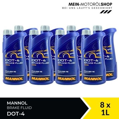 Mannol Brake Fluid DOT-4 8x1 Liter