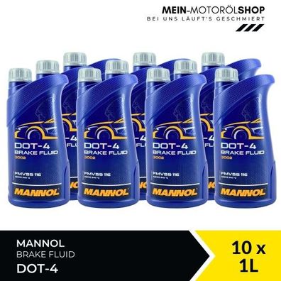 Mannol Brake Fluid DOT-4 10x1 Liter