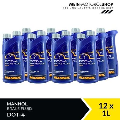 Mannol Brake Fluid DOT-4 12x1 Liter