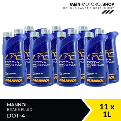 Mannol Brake Fluid DOT-4 11x1 Liter