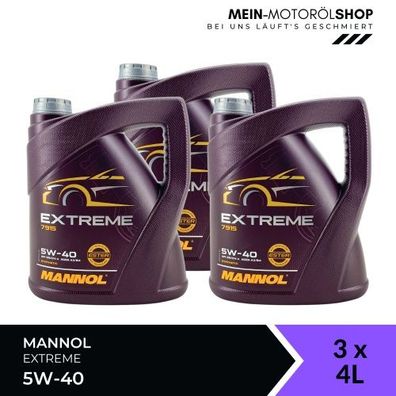 Mannol Extreme 5W-40 3x4 Liter