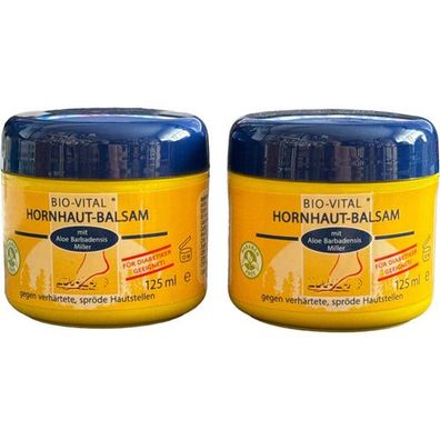 2 St. BIO-VITAL Hornhaut-Balsam Aloe-Vera 125 ml Fusscreme