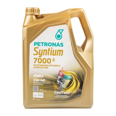 Petronas Syntium 7000 E Motoröl Öl 0W40 5L 5 Liter ACEA A3/ B4 API SP 70722M12EU