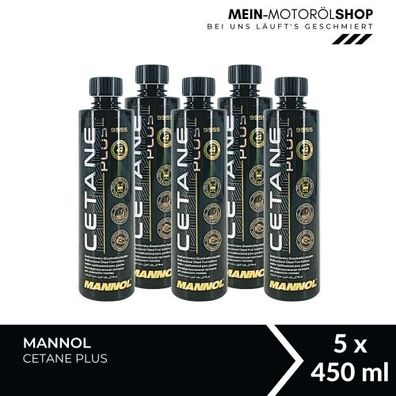 Mannol Cetane Plus Dieseladditiv 5x450 ML