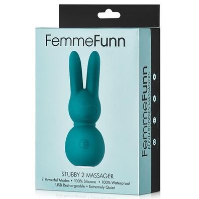 FemmeFunn Stubby 2 Mini G-Punkt Vibrator + Rabbit Massager Turqouise