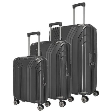 Travelite Elvaa 3tlgs Trolley Set, 4-Rad, hart 076340, schwarz, Unisex