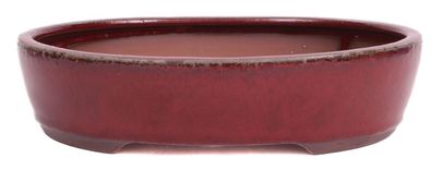 Bonsai - Schale oval 26.5 x 22 x 6.5 cm bordeaux 30068