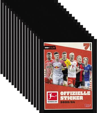 Topps Bundesliga 2023/2024 Fußball 40 Tüten = 280 Sammel-Sticker NEU!